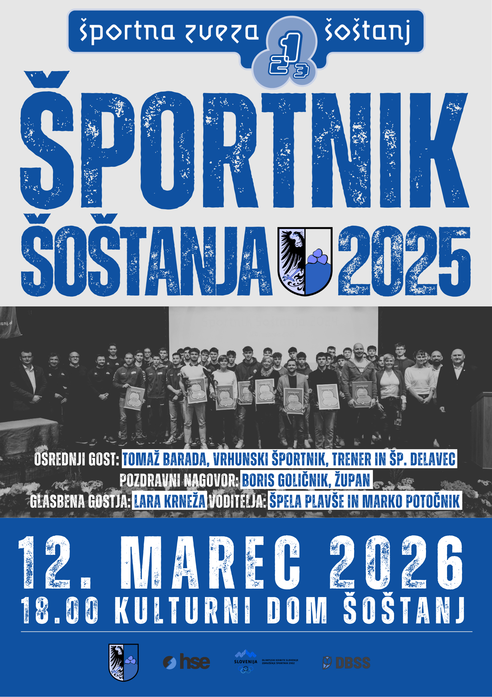 Prireditev ŠPORTNIK ŠOŠTANJA 2025